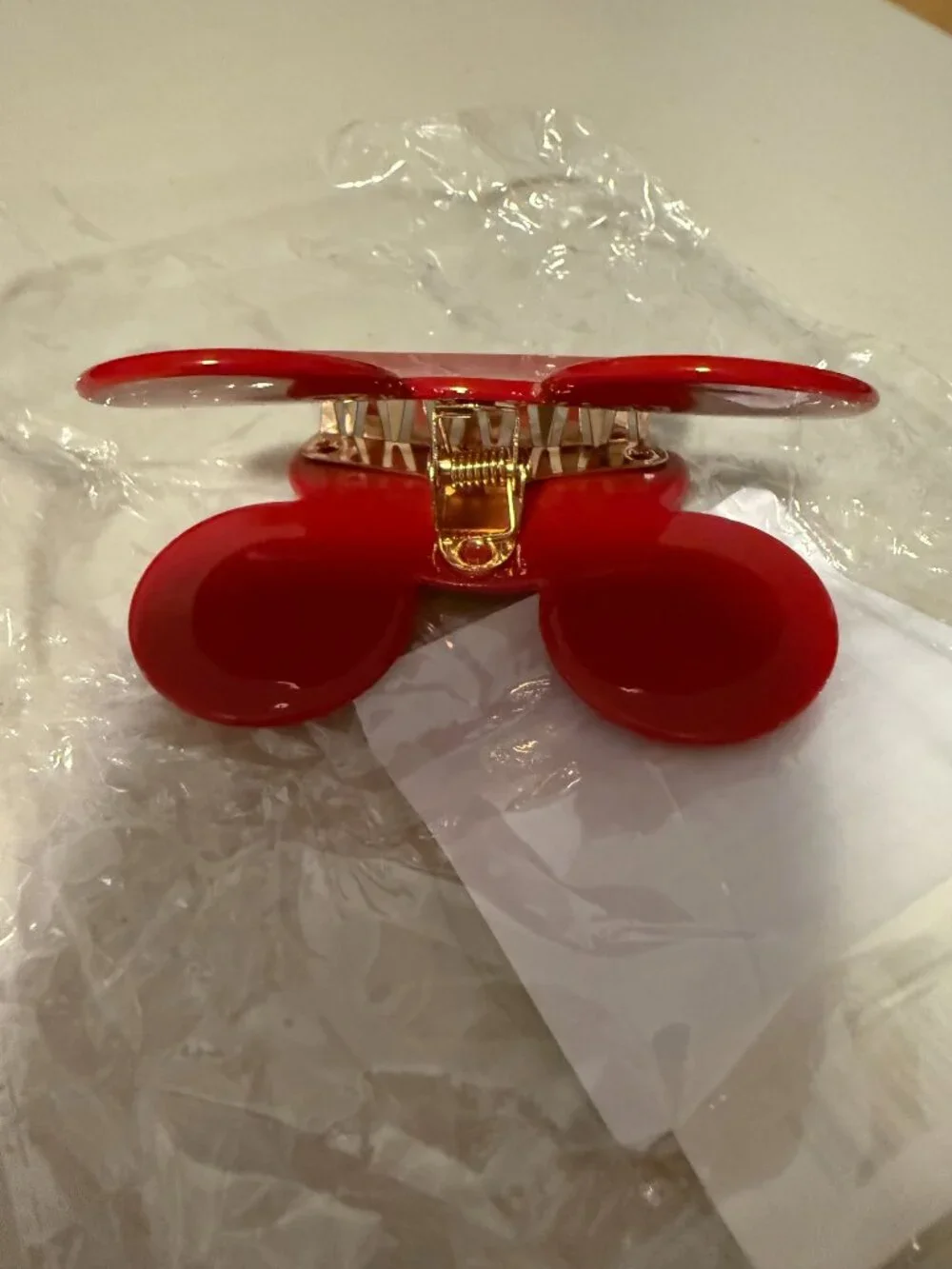 Mickey Shaped Claw Clip Hair Accessory - Red